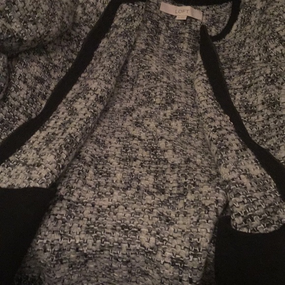 LOFT Small wool blend zippered cardigan w/ pockets - Picture 8 of 9